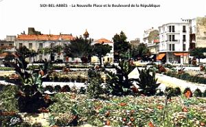 Sidi-Bel-Abbes - Nouvelle Place et Entree Boulevard de la Republique